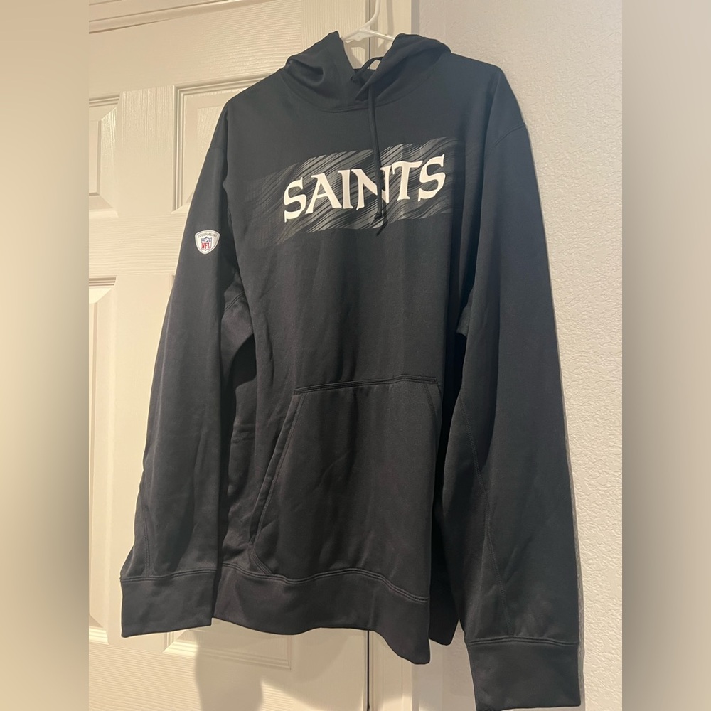 NFL Black NEW ORLEANS SAINTS Therma-Fit Training Hoodie. MENS XXL